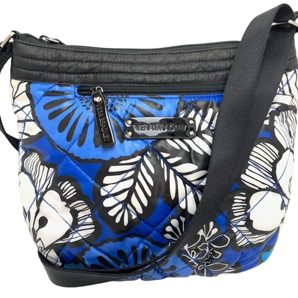 Vera Bradley Blue Bayou Womens Quilted Handbag Purse Crossbody Shoulder Bag
